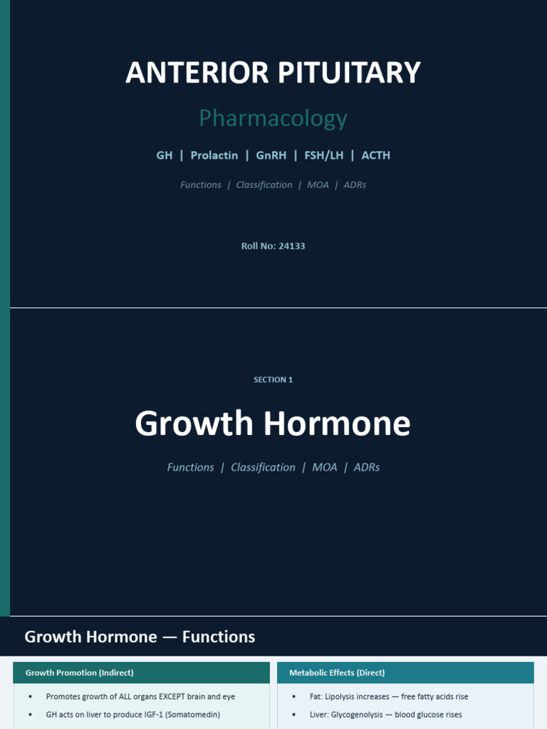 Pituitary Complete NavyTheme | PDF | Growth Hormone | Luteinizing Hormone