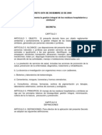 Decreto2676 de 2000 Gestion Integral de Residuos Hospitalarios y Similares