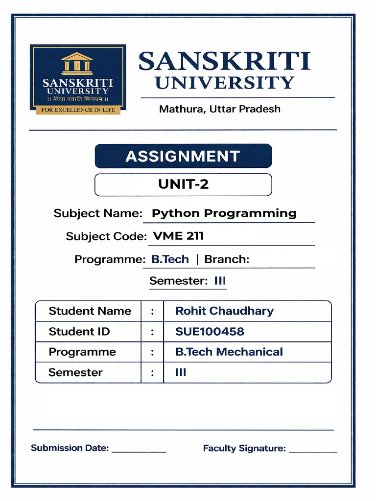 Python Programming II | PDF