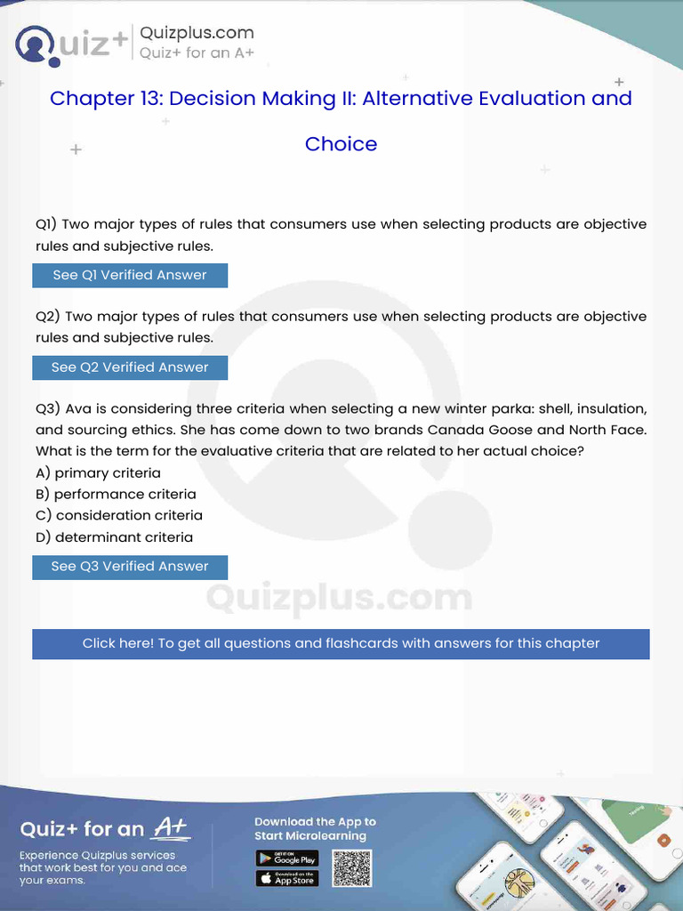 Two Major Types of Rules That Consumers Use When Selecting Products Are ...