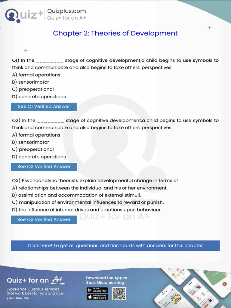 In the Stage of Cognitive Developmenta Child Begins to Use Symbols to ...