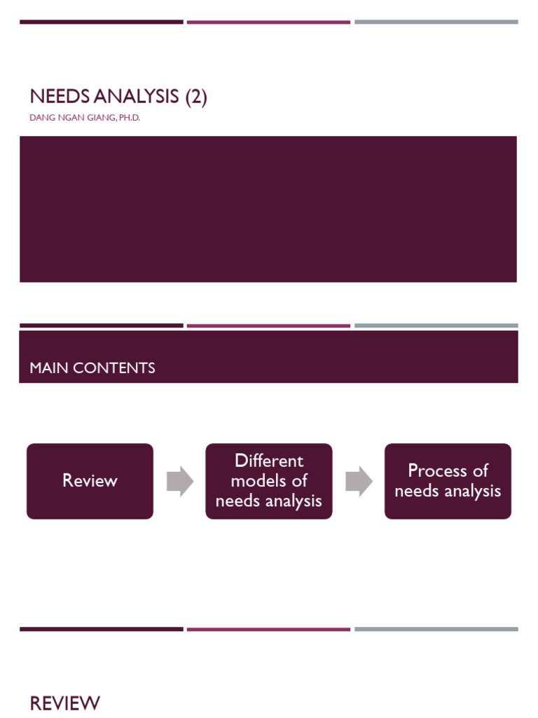 Session 3 - Needs Analysis (2) | PDF | Discourse | Learning