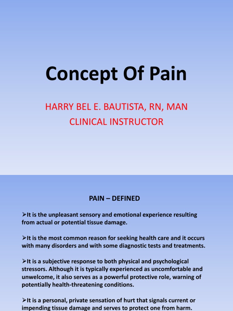 Concept Of Pain Management