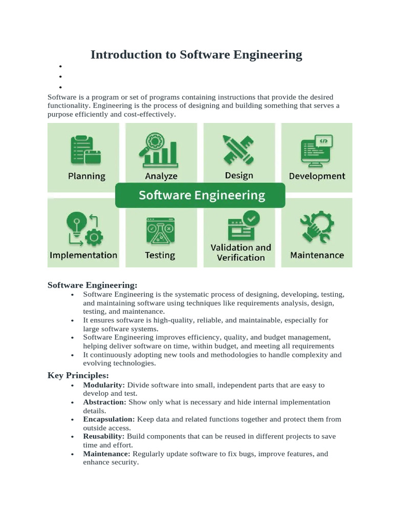 Introduction to Software Engineering | PDF | Software | Software ...