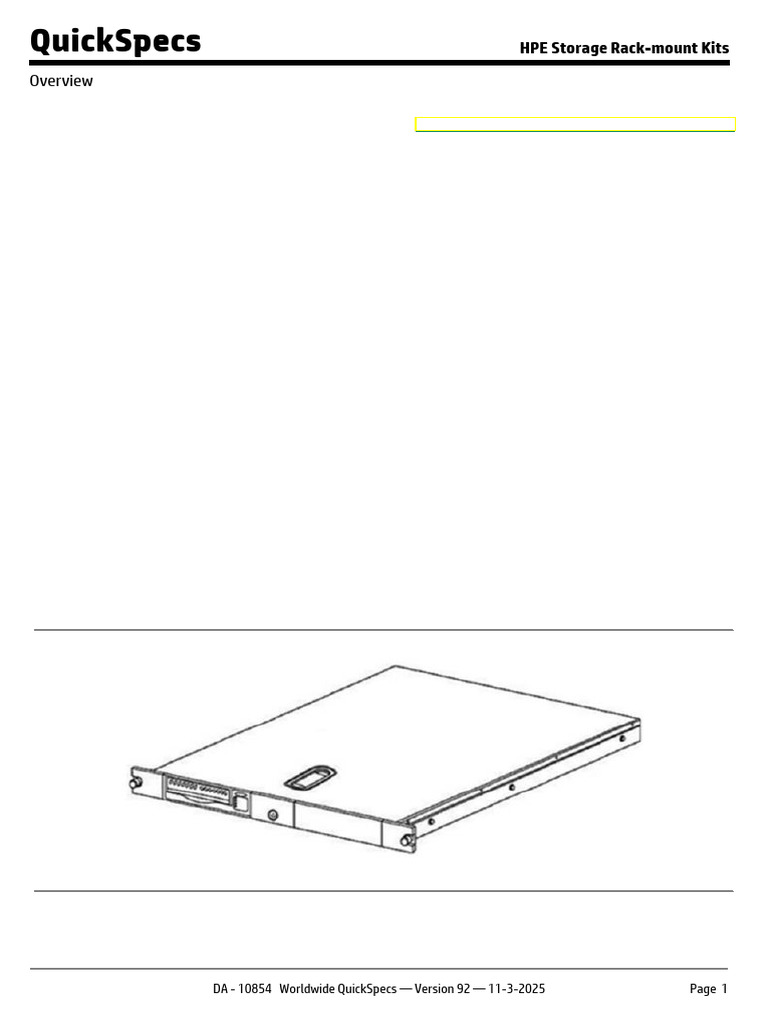 HPE Storage Rack-mount Kits | PDF | Computer Data Storage | Computer ...