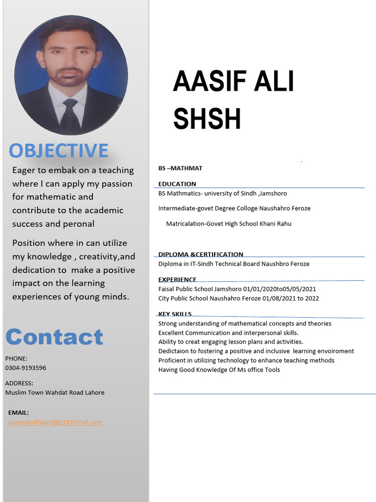 Asif Shah Cv | PDF