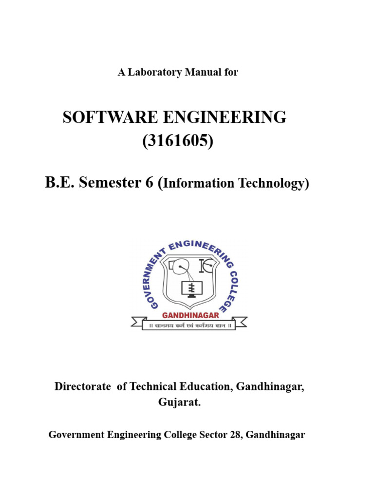 SE Lab Manual _removed | PDF | Software Engineering | Computer Engineering