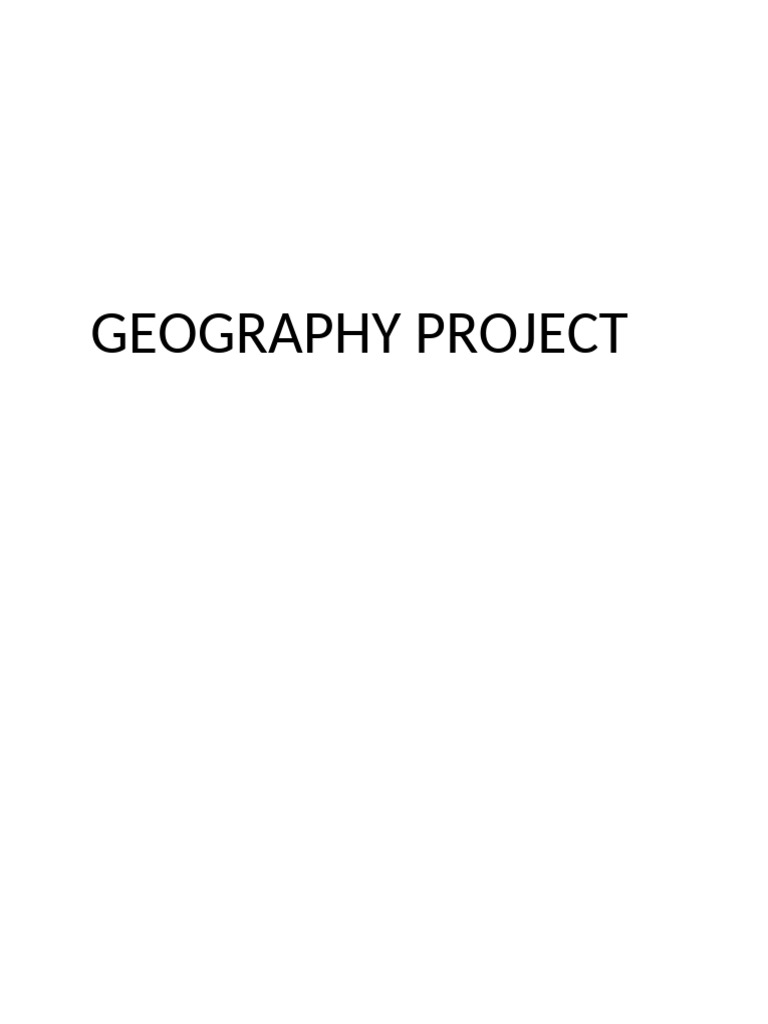 Geography Project | PDF