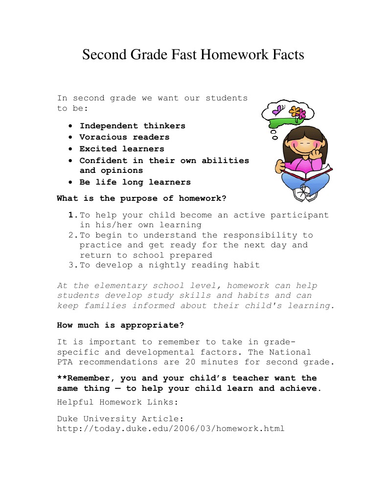 Second Grade Homework Insights | PDF | Wellness