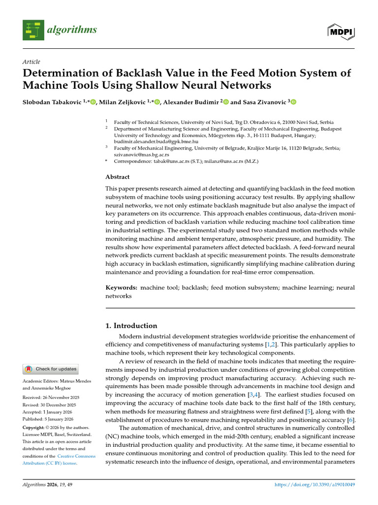 Backlash Value in The Feed Motion System | PDF | Accuracy And Precision ...