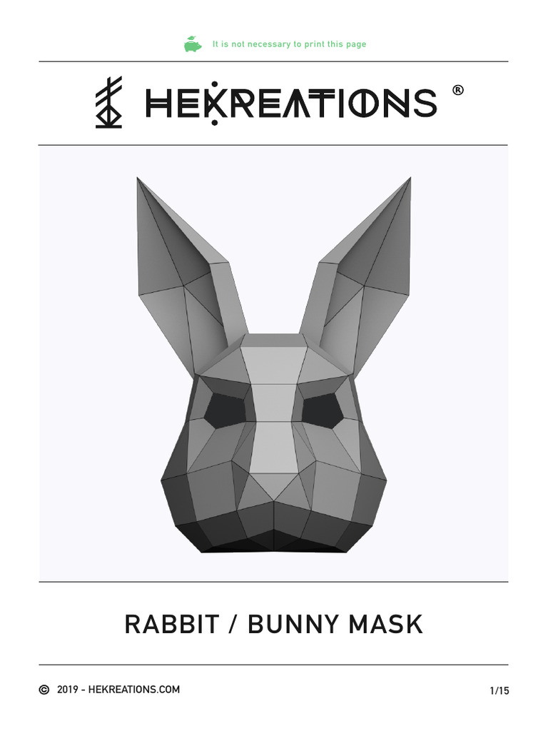 6 Hekreations Rabbit Bunny Mask | PDF