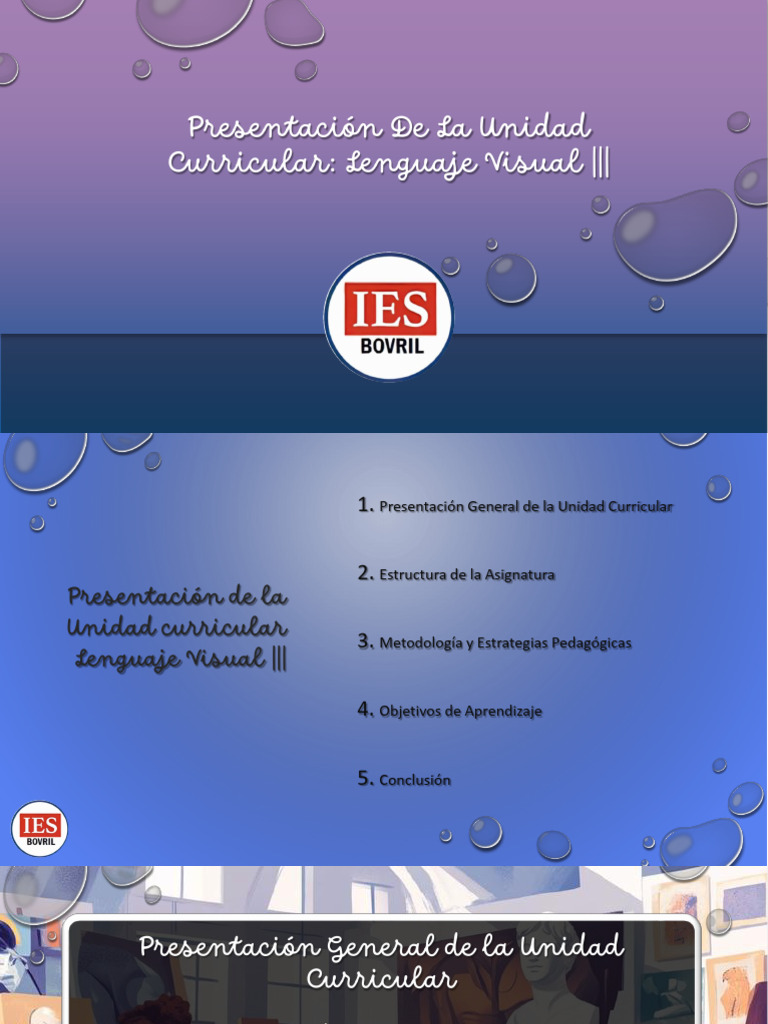 Presentación de la Unidad Curricular_ Lenguaje Visual III | PDF ...