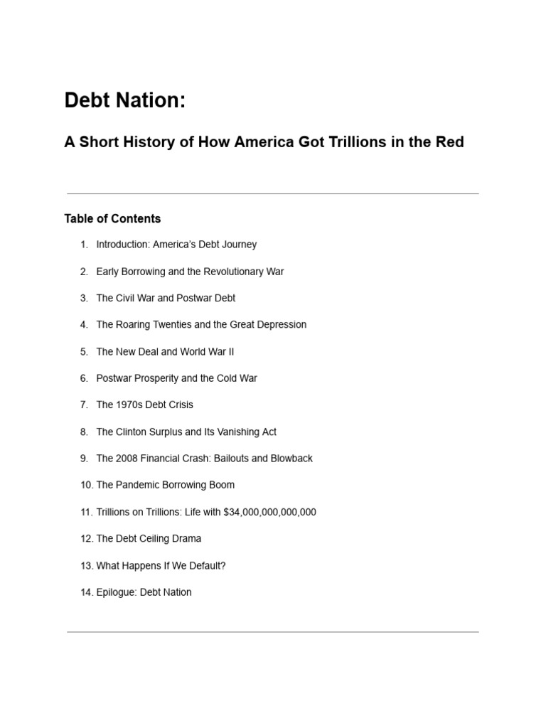 Debt Nation | PDF | Deficit Spending | National Debt Of The United States