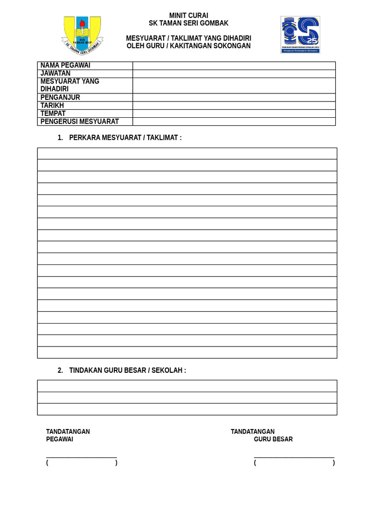 Format Minit Curai | PDF