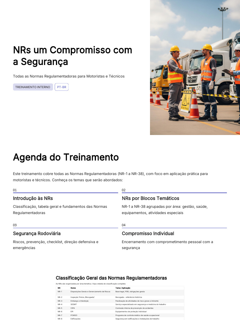 NRs Um Compromisso Com a Segurança | PDF | Desperdício | Tráfego