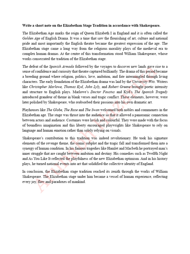 Shakespeare Note | PDF | William Shakespeare | Tragedy