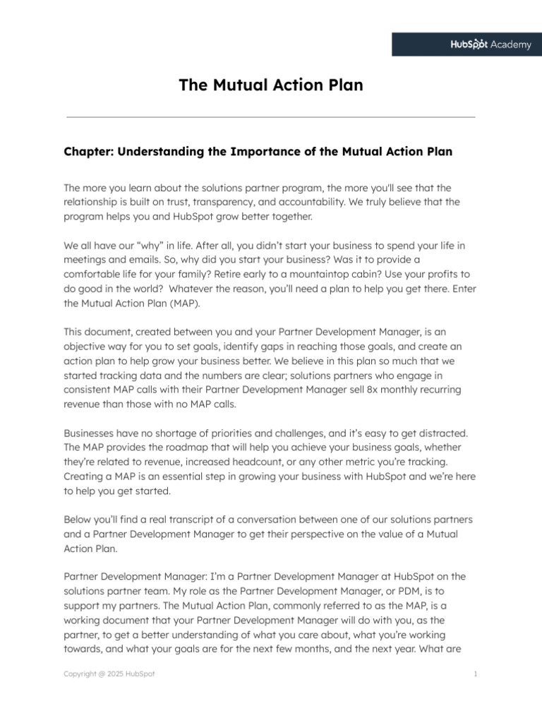 Transcript_The Mutual Action Plan | PDF | Performance Indicator