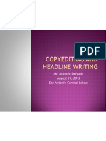 Copyreading and Headline Writing - San Antonio District Press Conference 2012