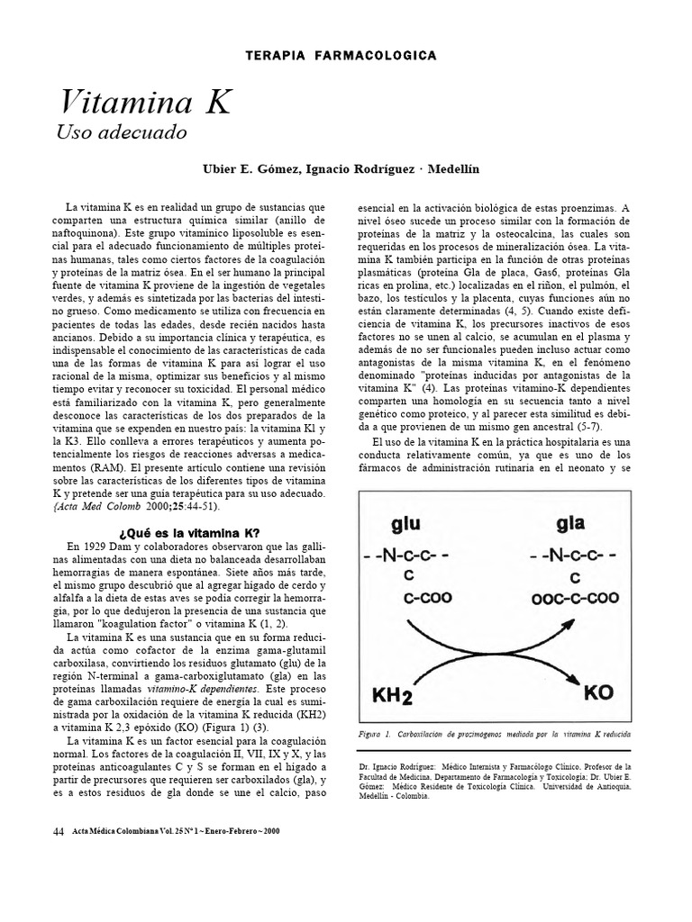 Vitamina k | PDF