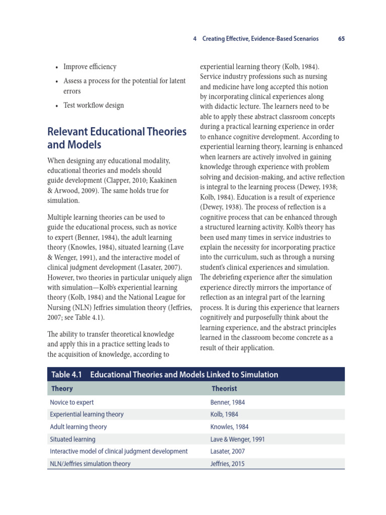 Theories | PDF | Simulation | Learning