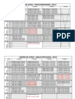 Horario de Letras 2012 2 Retificado