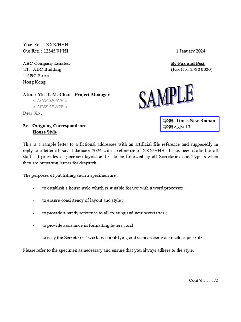 Letter Sample | PDF | Text | Writing