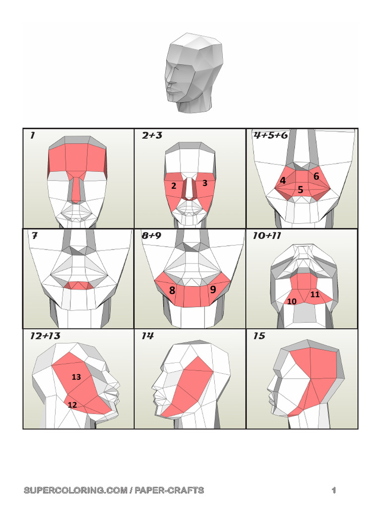 Human Head Paper Crafts | PDF