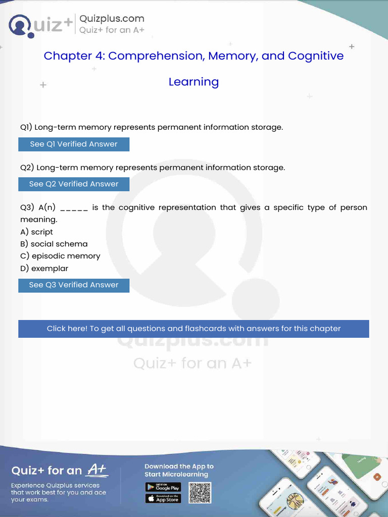 Longterm Memory Represents Permanent Information Storage | PDF ...