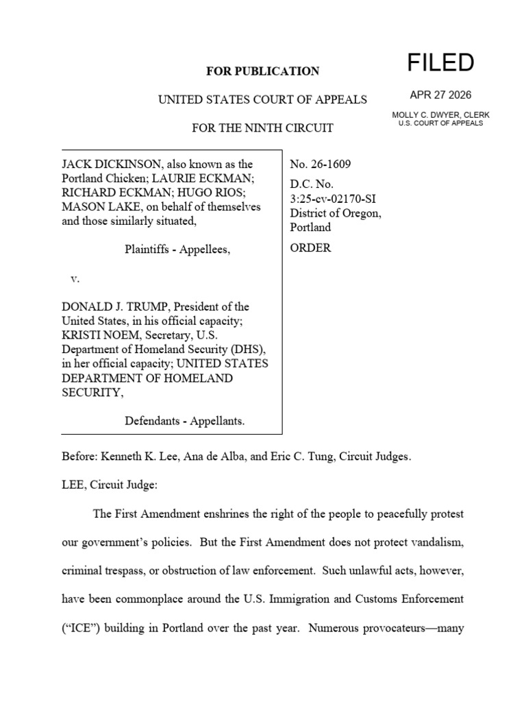 Ninth Circuit Appeals Court Opinion - Dickinson v Trump/DHS | PDF ...