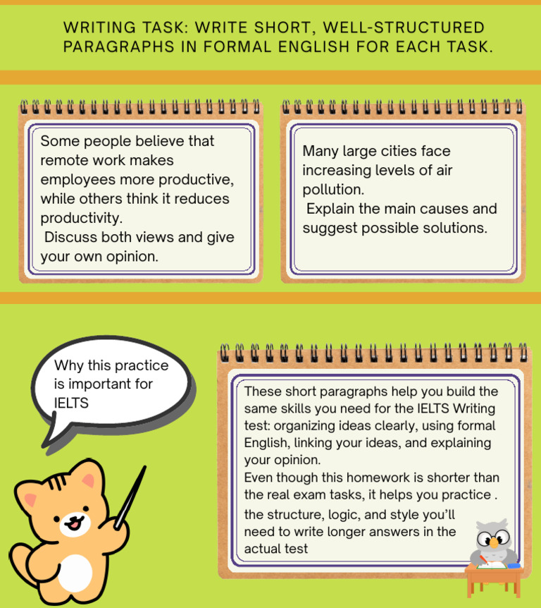 Ielts Paragraphs Homework | PDF