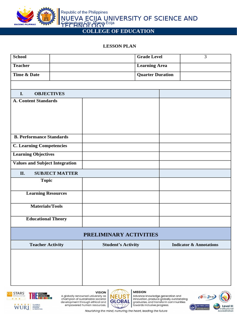 Dlp Template | PDF