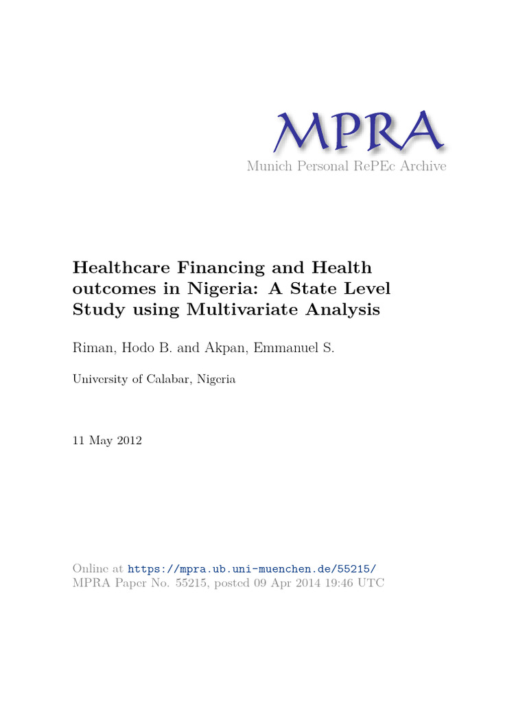 MPRA Paper 55215 | PDF
