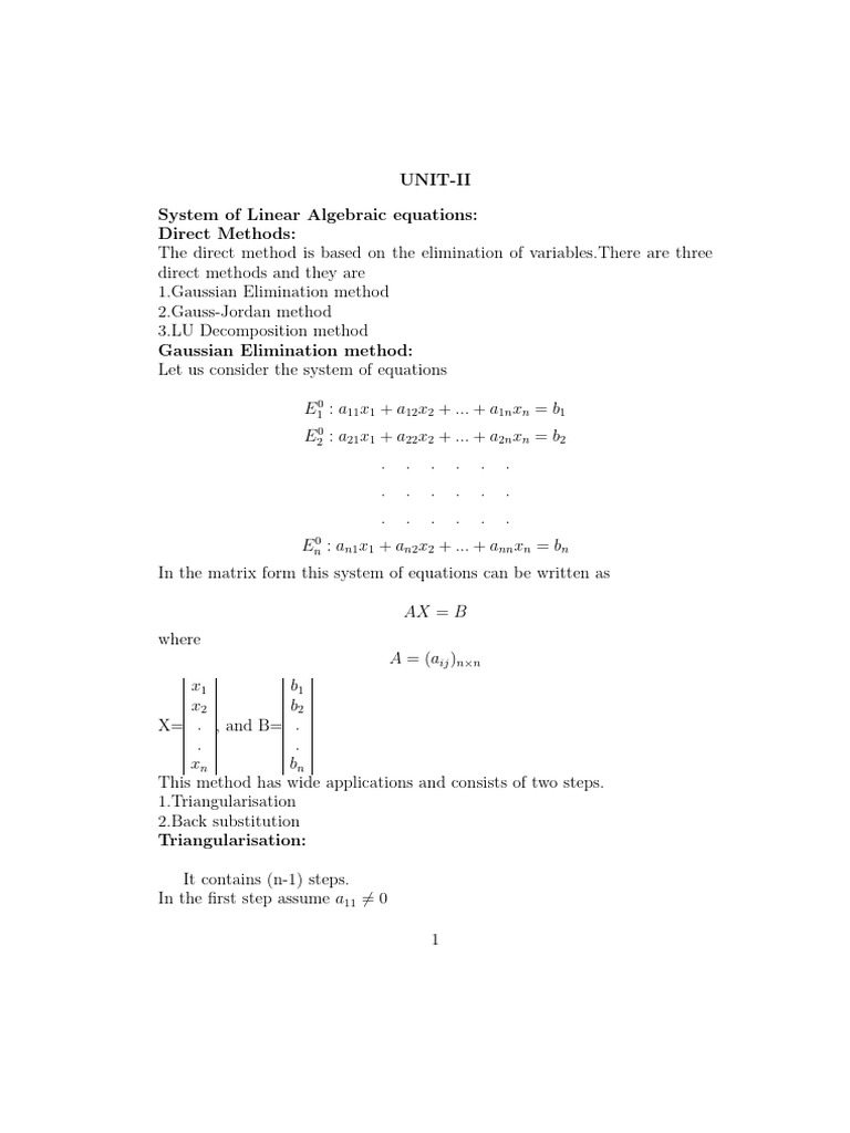 Computational Mathematics (Unit-2) | PDF