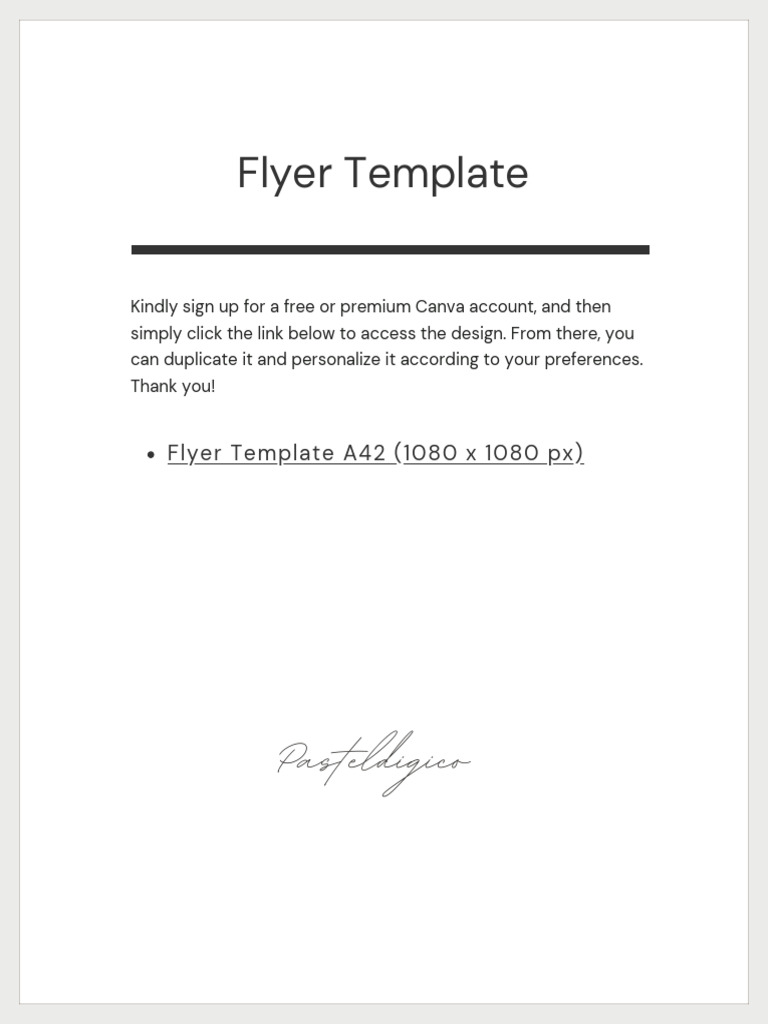 Flyer Template a 42 | PDF