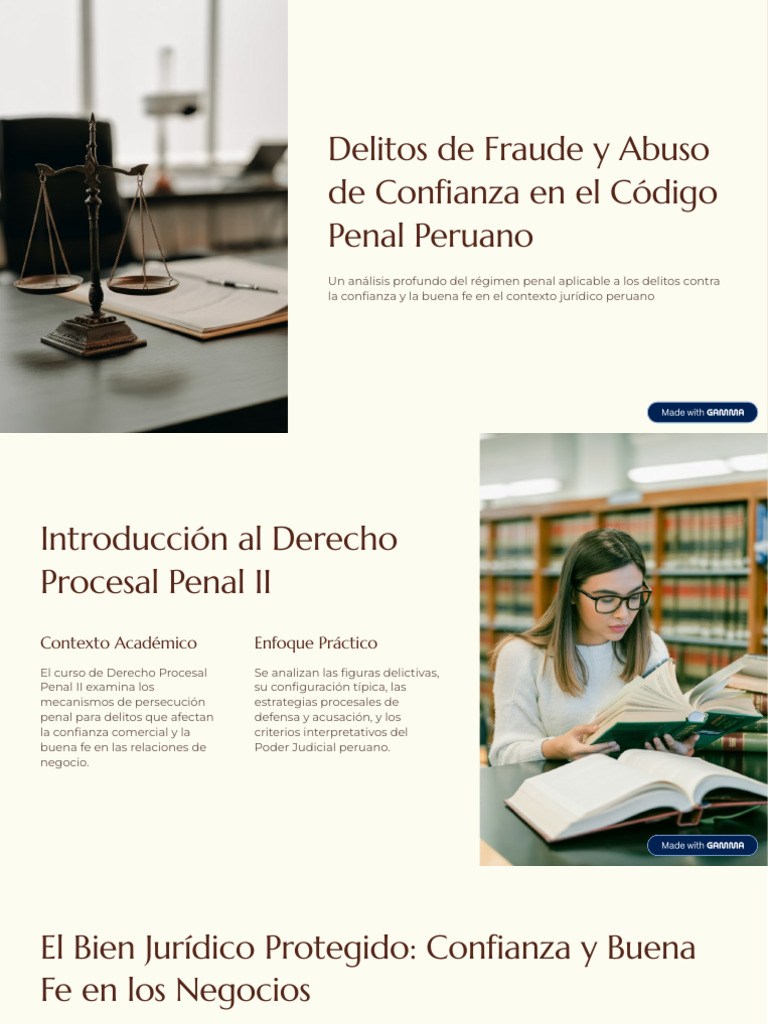 Delitos de Fraude y Abuso de Confianza en El Codigo Penal Peruano | PDF ...