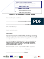 Exemplo de Carta de Rescisão de Contrato de Trabalho