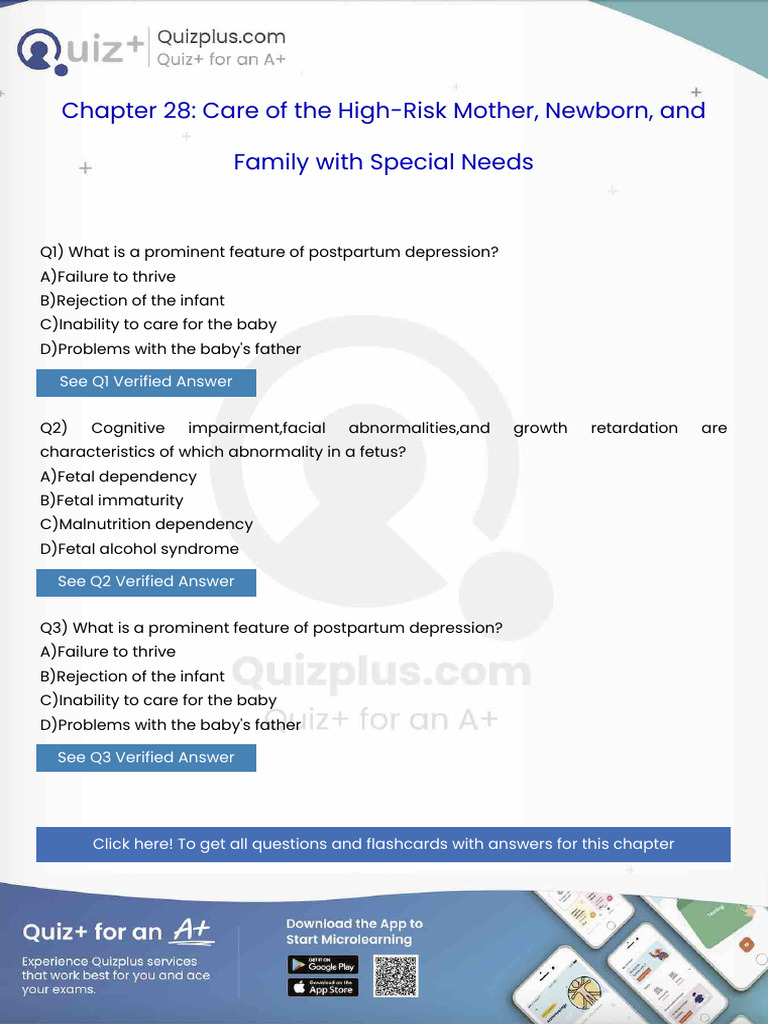 What is a Prominent Feature of Postpartum Depression | PDF | Fetus ...