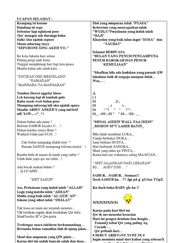 Kata Kata Romantis Ucapan Selamat Lucu