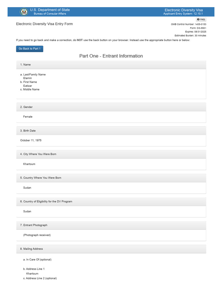 Eatizar - Electronic Diversity Visa Program | PDF
