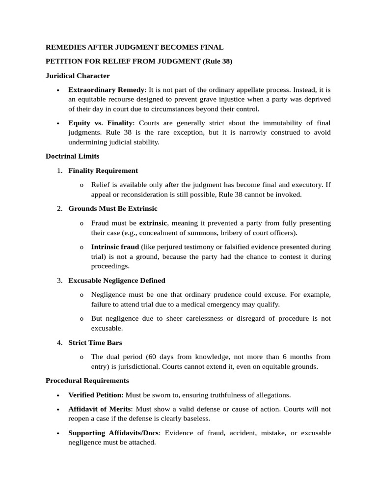 Civil Procedure 2 Final Reviewer | PDF | Appeal | Injunction