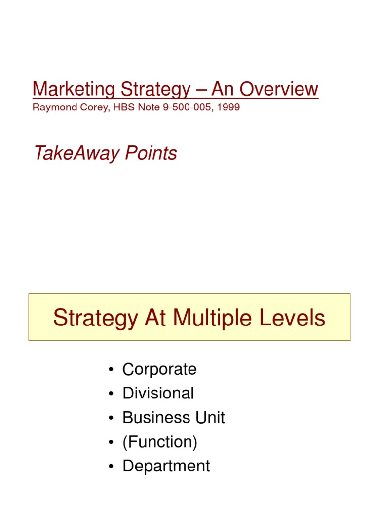 Overview of Marketing Strategy | PDF | Marketing Strategy | Strategic ...