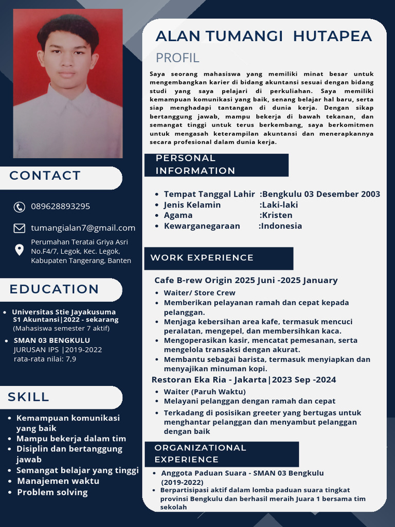 CV Alan Tumangi Hutapea | PDF