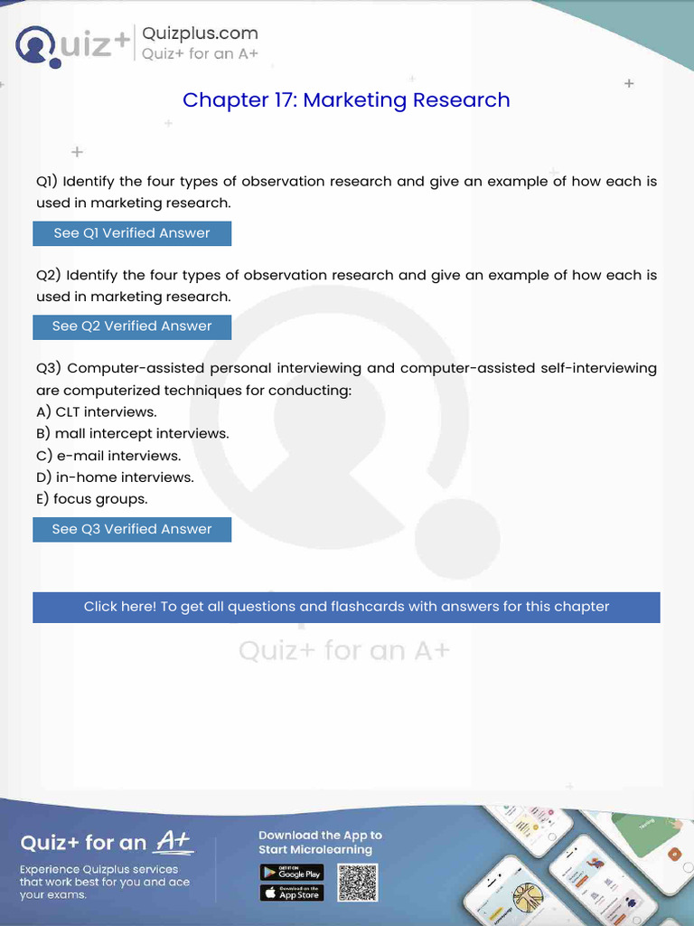 Identify the Four Types of Observation Research and Give an Example of ...