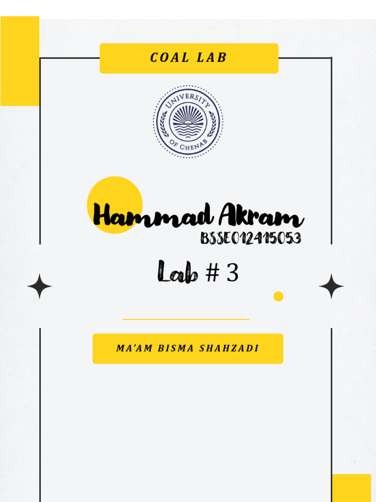 Coal l#3 Hammad Akram(Bsse012415053) | PDF