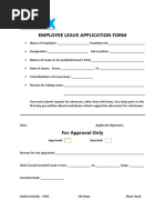 2025 Leave Application Form Template | PDF