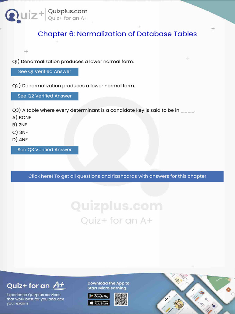 Denormalization Produces a Lower Normal Form | PDF | Databases ...