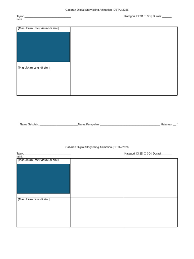 Template StoryBoard DSTA 2026 (2) | PDF