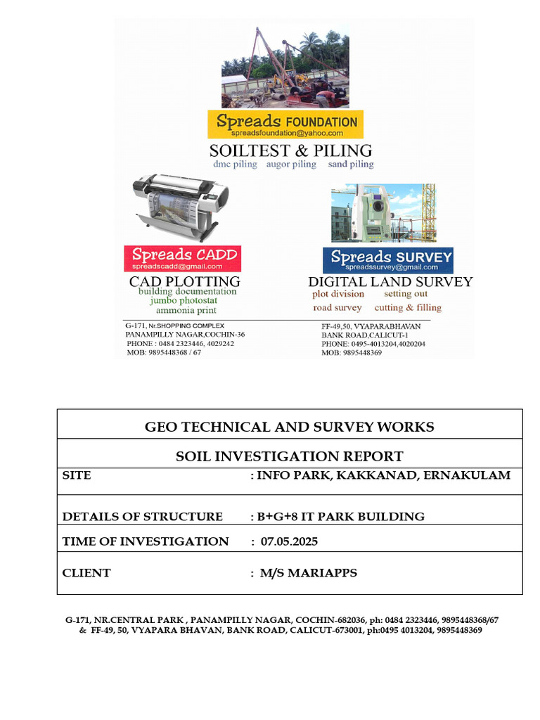 05 SOIL INVESTIGATION REPORT | PDF | Borehole | Geotechnical Engineering