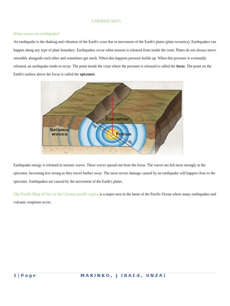 Earthquakes | PDF | Earthquakes | Plate Tectonics