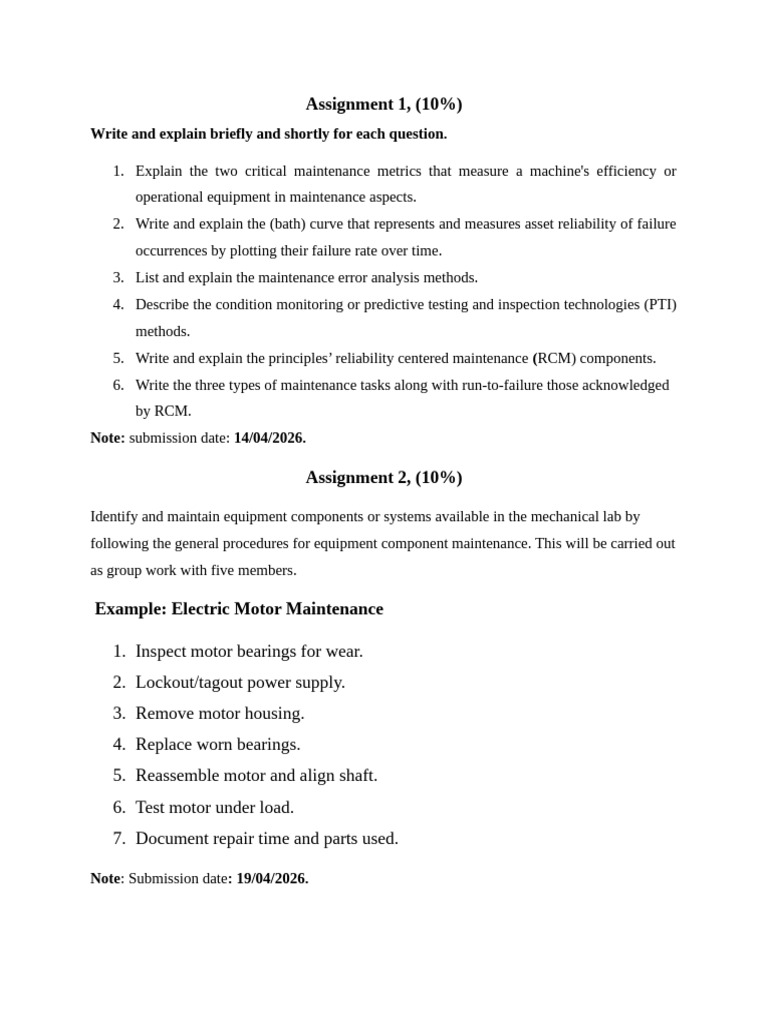 Assignment 2026 | PDF